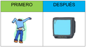 “Primero vístete, después mira televisión,”